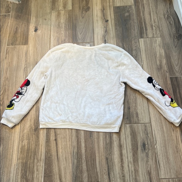 Disney Cream Fleece “Better Together” Mickey and Minnie on Sleeves Size XL - Picture 6 of 6